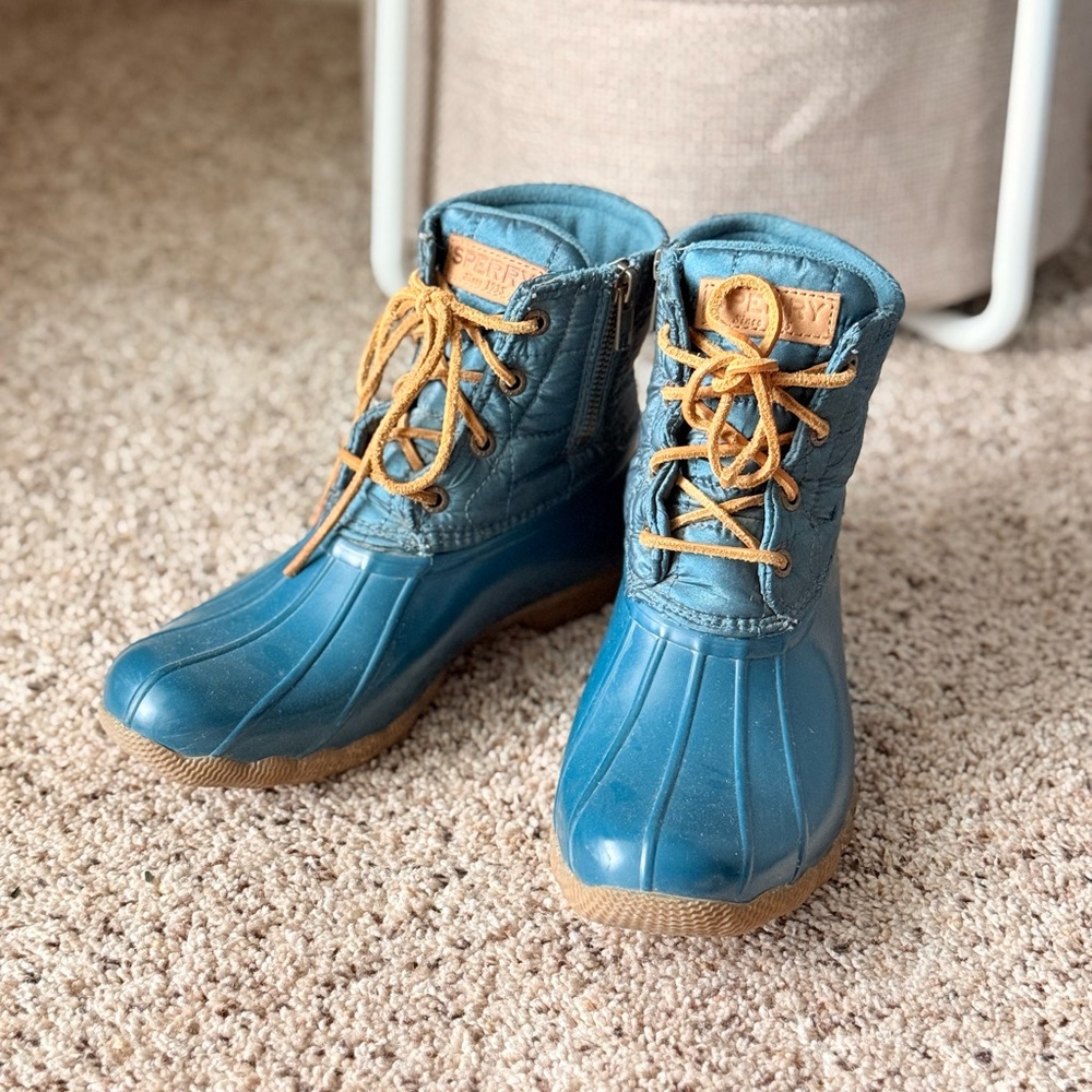 Sperry Women's Teal Blue Rain Boots